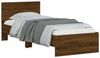 vidaXL Bettgestell ohne Matratze mit Kopfteil Braun Eiche 90x200 cm 838630 Bild 4