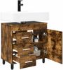 vidaXL Waschtisch Geräucherte Eiche 60 x 35 x 60 cm Holzwerkstoff 889380 Bild 3