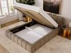 GRAINGOLD Alicante Polsterbett 140x200, Doppelbett mit Bettkasten und Kopfteil, Bouclé-Stoff, Braun Bild 4