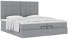 vidaXL Ottoman-Bett mit Matratzen Hellgrau 200x200 cm Stoff 3313182 Bild 4