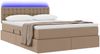 vidaXL Bett mit Stauraum und LED Cappuccino 140 x 200 cm Kunstleder 3371036 Bild 3