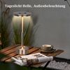 LMaxhome USB-Tischleuchte LED Wiederaufladbare Kabellose Akku Tischlampe mit Touch-Schalter IP54 (1-St, Intelligente LED-Leuchte mit Speicherfunktion), Wasserdichtes Aluminium Moderne Nachttischlampe für Schlafzimmer Außen Bild 2