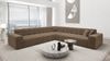 Couch Ibiza L Form in Samtstoff - Samtstoff - braun Bild 2