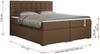 Boxspringbett, Deko Bed mit Matratze und Topper - SUSAN - 180x200cm - Braun Kunstleder - H4 Bild 5