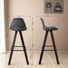 CLP 2er Set Barhocker modern Corbin Square,dunkelgrau schwarz Bild 2