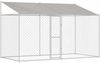 vidaXL Hundekäfig mit Dach Silber 400 x 200 x 256 cm Stahl und PE 3368301 Bild 2