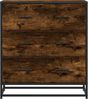 vidaXL Sideboard Räuchereiche 68x35x76 cm Holzwerkstoff und Metall 848971 Bild 4