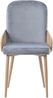 Esszimmerstuhl 4er-Set Samt mit Rattan-Design, Metallbeine, Grau,H 90 x T 32 x B 90 cm Bild 5