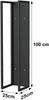 DanDiBo Kaminholzregal Innen Metall Schwarz Kaminholzständer 100 cm mit Rückwand an der Wand Hängend 96357 Holzkorb Kaminholzhalter Holzregal Bild 2