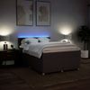 vidaXL Boxspringbett mit Matratze Dunkelbraun 140x200 cm Stoff 3289006 Bild 5