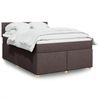 vidaXL Boxspringbett mit Matratze Dunkelbraun 140x200 cm Stoff 3289006 Bild 1
