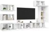 vidaXL 8-tlg. TV-Schrank-Set Weiß Spanplatte [3078716] Bild 3