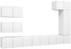 vidaXL 8-tlg. TV-Schrank-Set Weiß Spanplatte [3078716] Bild 2