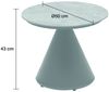 Couchtisch Madison Beistelltisch Gartentisch Ø50x43 cm Rund Betonoptik Keramik Bild 2