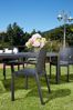 Dmora Gartenstuhl Anacleto, Gartensitzgruppe, Stuhl für Esstisch, Outdoor-Sessel mit Rattan-Effekt, 100 % Made in Italy, 54 x 60 x 82 cm, Anthrazit Bild 4