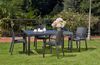 Dmora Gartenstuhl Anacleto, Gartensitzgruppe, Stuhl für Esstisch, Outdoor-Sessel mit Rattan-Effekt, 100 % Made in Italy, 54 x 60 x 82 cm, Anthrazit Bild 2
