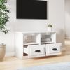 vidaXL TV-Schrank Hochglanz-Weiß 80x35x50 cm Holzwerkstoff 816282 Bild 3