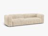 Micadoni Sofa Martina 4-Sitzer Kord Helles Beige Bild 2