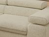 MKS Möbel 'Pablo L-Form' Ecksofa mit Schlaffunktion, verstellbare Kopfstützen, Creme, Struktur, Visco Topper, Links Bild 5