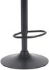 Barhocker LOTUN - Stoff Walnuss/schwarz 55x51x93 cm | Barstuhl Höhenverstellbar Mit Lehne Drehbar Tresenhocker Tresenstuhl Kneipenhocker Kneipenstuhl Bild 3