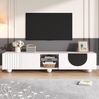 TV-Schrank 180 x 40 x 41,5 cm mit offenem Fach und Push-to-Open – TV-Möbel aus MDF und Holzwerkstoff in Weiß Bild 4