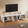 TV-Schrank 180 x 40 x 41,5 cm mit offenem Fach und Push-to-Open – TV-Möbel aus MDF und Holzwerkstoff in Weiß Bild 3