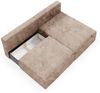 Ecksofa mit Schlaffunktion NATALIA XS in Stoff Tilia Beige Ottomane Rechts Bild 4