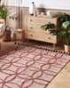 Teppich Baumwolle rot 140 x 200 cm geometrisches Muster Kurzflor KIRSEHIR Bild 3