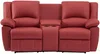 Vente-unique - AROMA Sofa Leder Rot - B 95 cm x H 97 cm x L 201 cm Bild 4