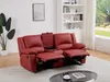Vente-unique - AROMA Sofa Leder Rot - B 95 cm x H 97 cm x L 201 cm Bild 3