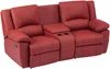 Vente-unique - AROMA Sofa Leder Rot - B 95 cm x H 97 cm x L 201 cm Bild 5
