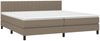 Boxspringbett mit Matratze & LED Stoff Taupe 200x200 cm, Härtegrad: H2 [3133345] Bild 3