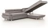 Ecksofa Sofa PANOS Stoff Esito Dunkelbeige mit Schlaffunktion Ottomane Rechts Bild 2