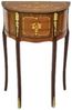 Casa Padrino Beistelltisch Barock Kommode Mahagoni Intarsien / Gold mit 3 Schubladen - Nachtschrank Antik Stil Bild 3