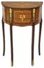 Casa Padrino Beistelltisch Barock Kommode Mahagoni Intarsien / Gold mit 3 Schubladen - Nachtschrank Antik Stil Bild 2