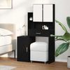 vidaXL Schminktisch mit Regal Schwarz Eichen-Optik 80 x 35 x 132 cm 868882 Bild 4