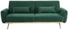 Vente-unique - Schlafsofa Klappsofa 3-Sitzer - Samt - Tannengrün - LAUNEI Bild 3