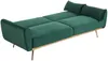 Vente-unique - Schlafsofa Klappsofa 3-Sitzer - Samt - Tannengrün - LAUNEI Bild 5