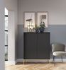 AX LIVING Modern Kommode Eternas K104 mit Lamellenfront 104 cm breite, Schwarz Bild 2