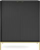 AX LIVING Modern Kommode Eternas K104 mit Lamellenfront 104 cm breite, Schwarz Bild 5