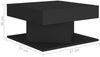 vidaXL Couchtisch Schwarz 57x57x30 cm Holzwerkstoff 808369 Bild 5