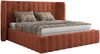 Polsterbett GOLETTA CLASSIC 160 x 200 cm mit gepolstertem Kopfteil, stabilem Bettrahmen, Lattenrost und Bettkasten mit Gasdruckfedern, Doppelbett, zeitloses Design - Orange Plüsch Bild 5