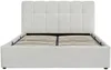 Vente-unique - MAZIRI Bett Stoff Weiß - B 218 cm x H 97 cm x L 173 cm Bild 3