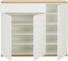 XORA 'YAMAEL' XL-Schuhkommode, Holznachbildung Weiß Artisan Eiche, 135 x 112 x 38 cm, mit Softclose und 3 Türen Bild 2