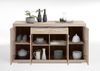 Kombikommode >BRISTOL 4 XL< in Eiche Dekor - 160x89,9x49,9cm (BxHxT) Bild 3