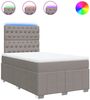 vidaXL Boxspringbett mit Matratze Taupe 120x200 cm Stoff 3293946 Bild 2