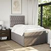 vidaXL Boxspringbett mit Matratze Taupe 120x200 cm Stoff 3293946 Bild 5