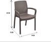 Dmora Outdoor-Stuhl Asha, Gartensitz, Stuhl für Esstisch, Outdoor-Sessel mit Rattan-Effekt, 100 % Made in Italy, 54 x 60 x 82 cm, Braun Bild 3