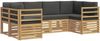 vidaXL Ecksofa Set 6 pcs Weiß und Anthrazit 245 x 126,5 x 73 cm 3392377 Bild 2