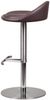 Barhocker WL1.602 Braun Edelstahl höhenverstellbare Sitzhöhe 54-79 cm, Design Barstuhl mit Rückenlehne, Bistrohocker Barsitz Gepolstert, Thekenhocker 360° Drehbar, Tresenstuhl Modern Bild 4